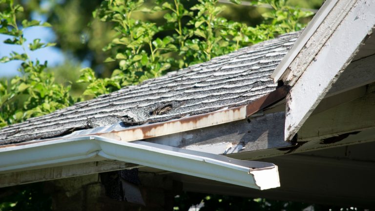 badly damaged gutter