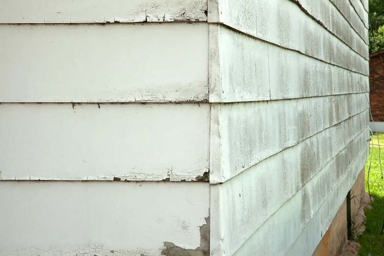 old faded siding