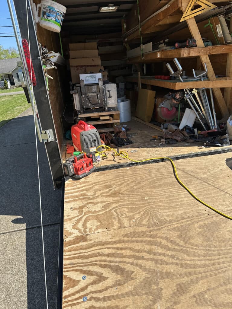 inside company truck