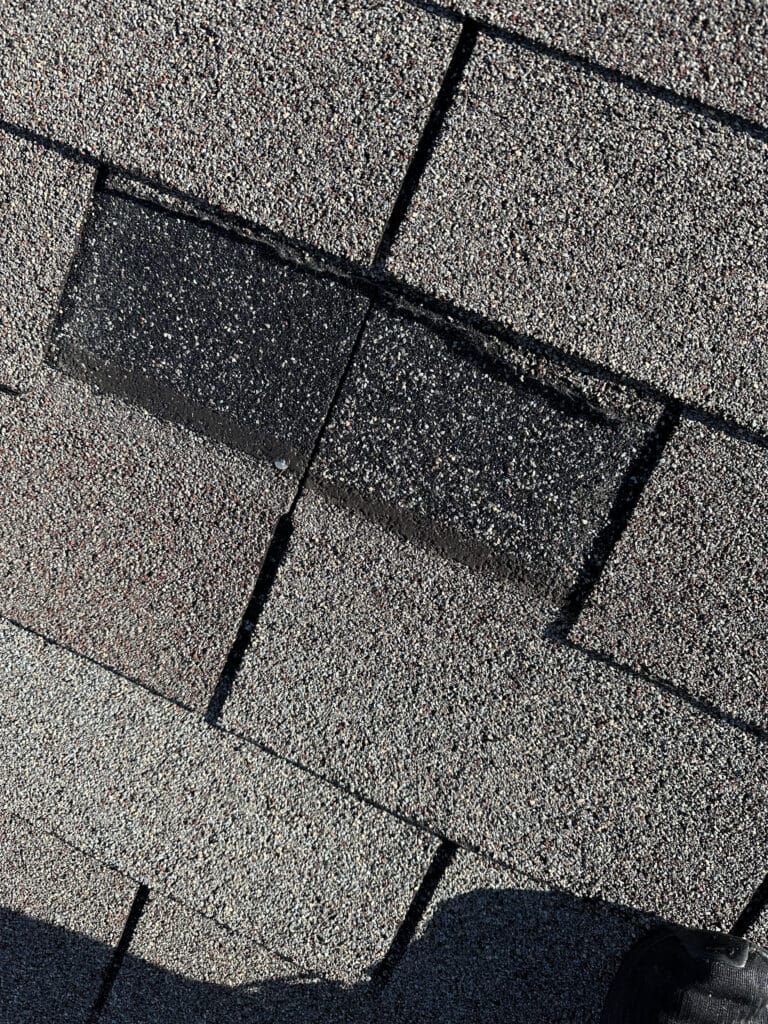 damaged shingle